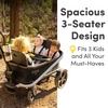 image:imageBOB Gear Renegade Canopy Stroller Wagon with 3 Seats 5Point Harness System AllTerrain Tires and Push and Pull Handle NightfallWith Canopies