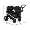 image:imageBOB Gear Renegade Canopy Stroller Wagon with 3 Seats 5Point Harness System AllTerrain Tires and Push and Pull Handle NightfallWith Canopies