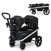 image:imageBOB Gear Renegade Canopy Stroller Wagon with 3 Seats 5Point Harness System AllTerrain Tires and Push and Pull Handle NightfallWith Canopies